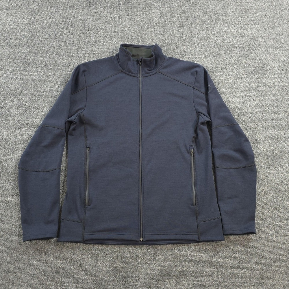Kuhl Jacket Mens XL Blue Dynawool Performance Hiking Camp Outdoors Style 3221